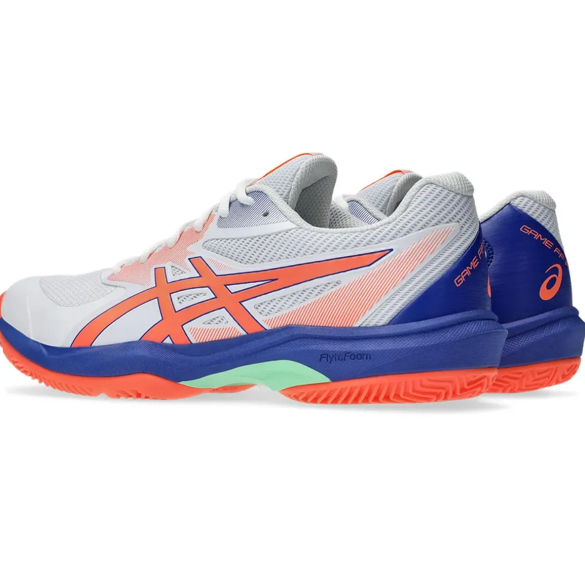 Asics Padelsko|Indendørssko-Game FF Padel Indendørssko Herre White / Vivid Coral
