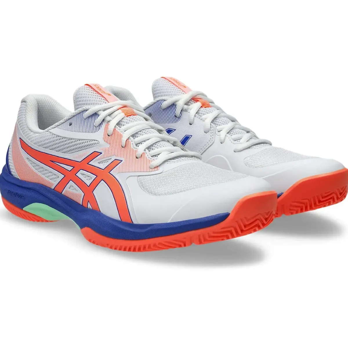 Asics Padelsko|Indendørssko-Game FF Padel Indendørssko Herre White / Vivid Coral