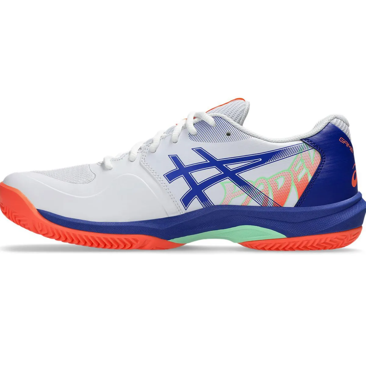 Asics Padelsko|Indendørssko-Game FF Padel Indendørssko Herre White / Vivid Coral