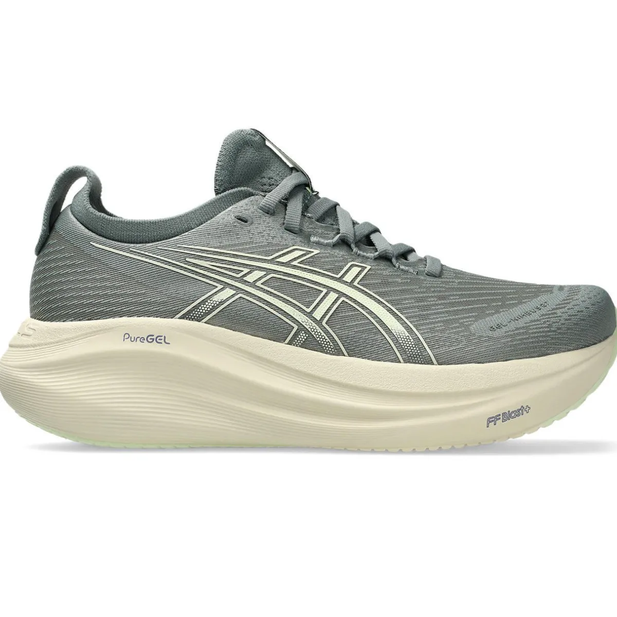 Asics Løbesko|Løbesko-Gel-Nimbus 27 Løbesko Dame Monument blue / Whisper green