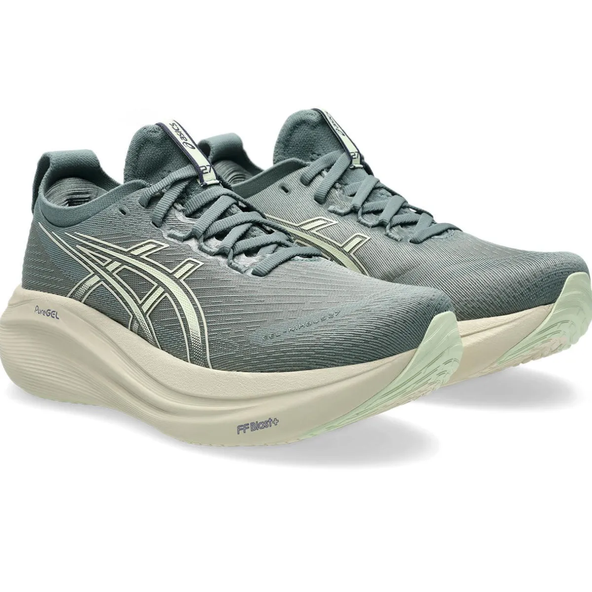 Asics Løbesko|Løbesko-Gel-Nimbus 27 Løbesko Dame Monument blue / Whisper green