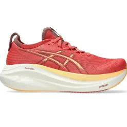 Asics Løbesko|Løbesko-Gel-Nimbus 27 Løbesko Dame Dark Pink Clay / Orange Glow