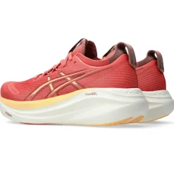 Asics Løbesko|Løbesko-Gel-Nimbus 27 Løbesko Dame  Dark Pink Clay / Orange Glow