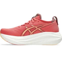 Asics Løbesko|Løbesko-Gel-Nimbus 27 Løbesko Dame  Dark Pink Clay / Orange Glow