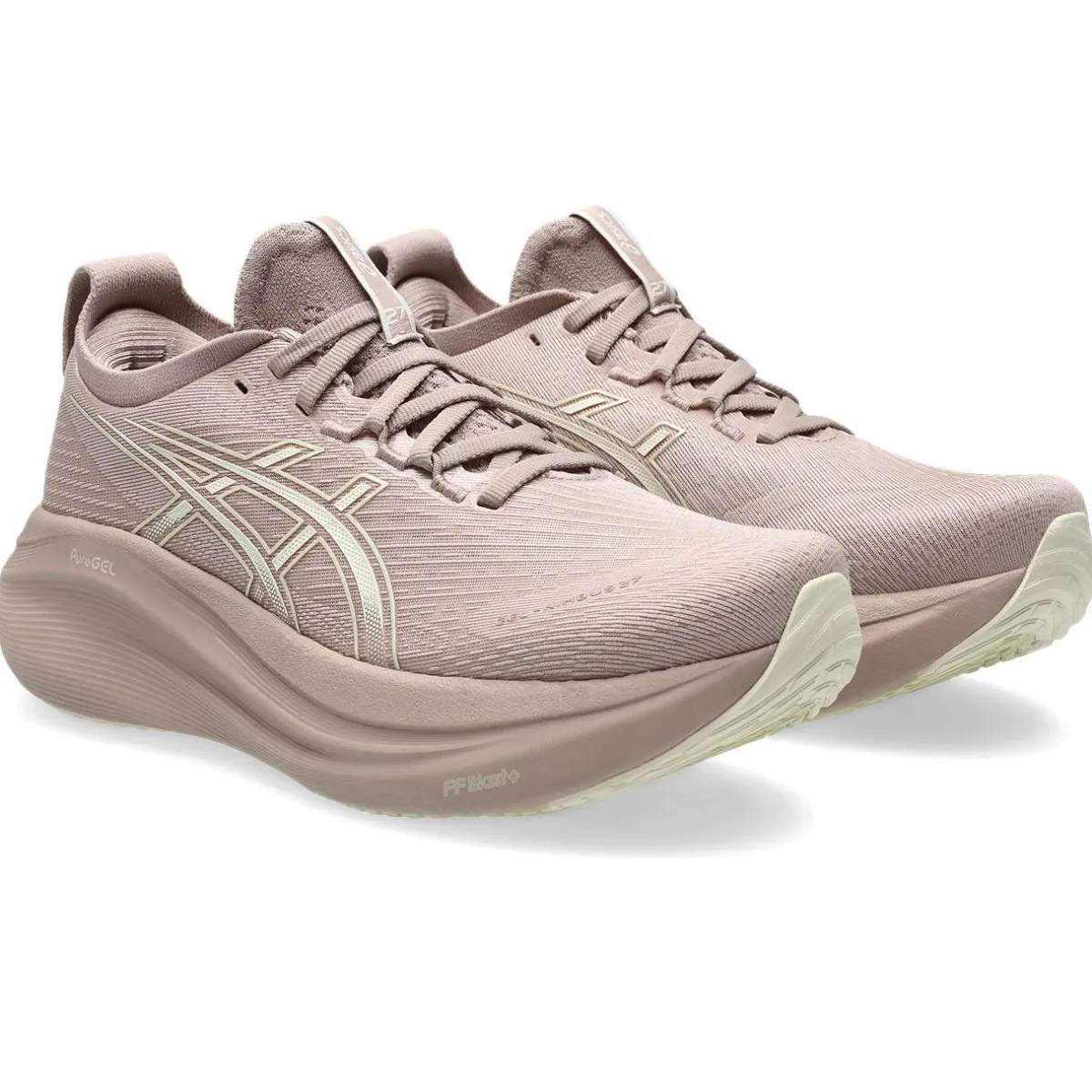 Asics Løbesko|Løbesko-Gel-Nimbus 27 Løbesko Dame Fawwn / Birch