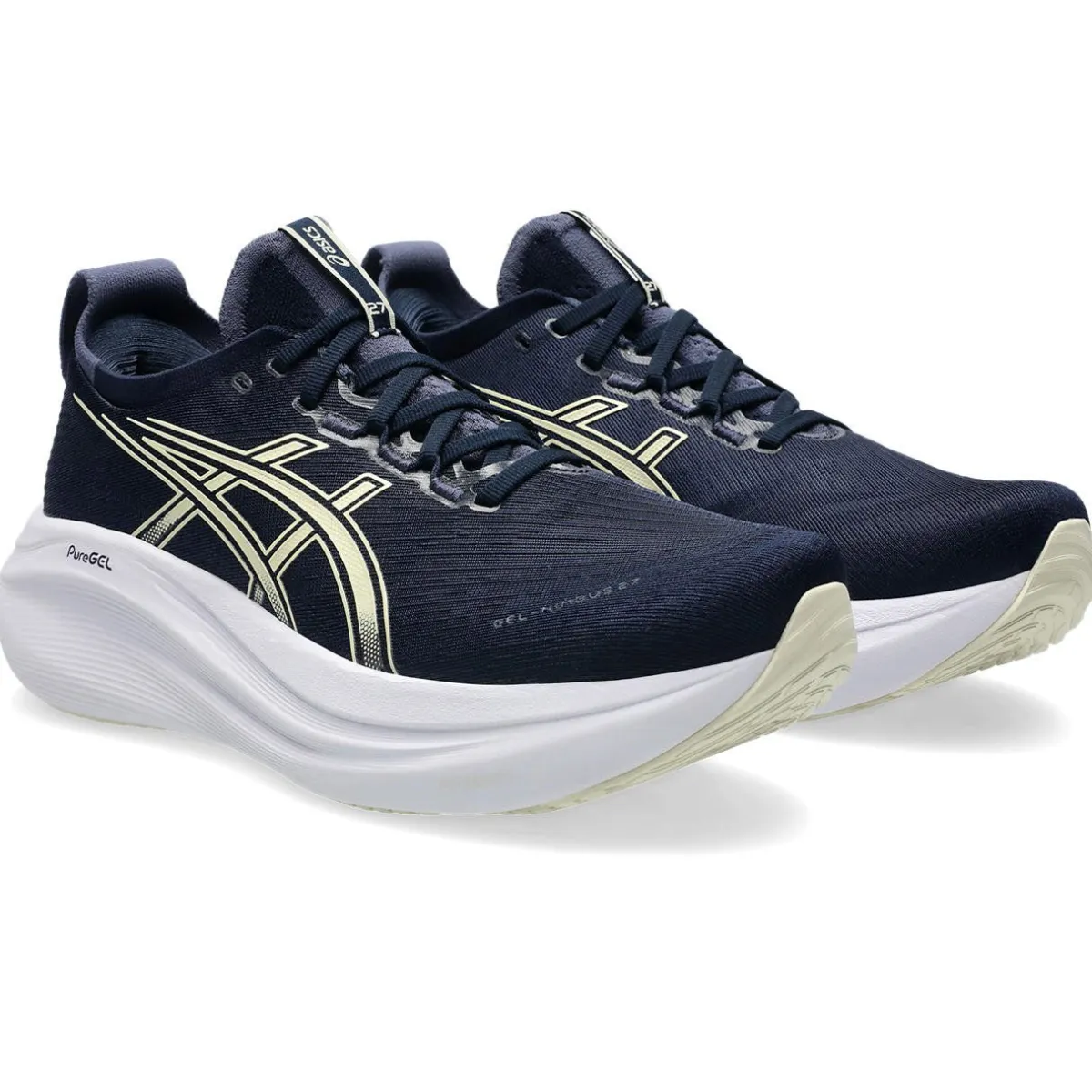 Asics Løbesko|Løbesko-Gel-Nimbus 27 Løbesko Herre Midnight / Vanilla