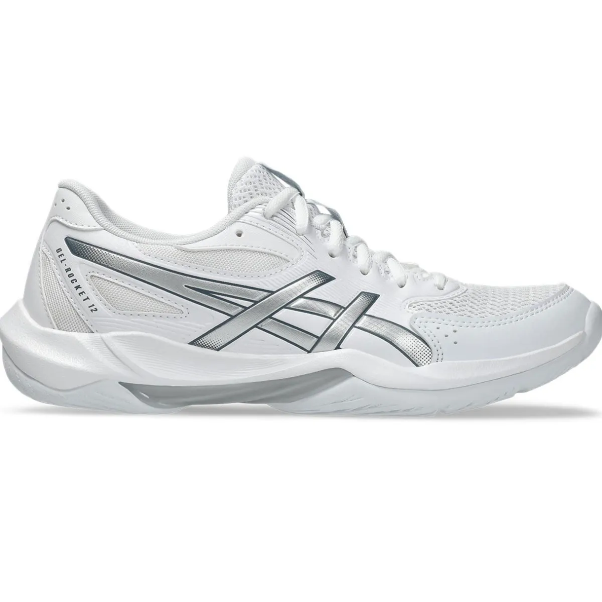 Asics Håndboldsko|Padelsko-Gel-Rocket 12 Indendørssko Dame White / Pure Silver