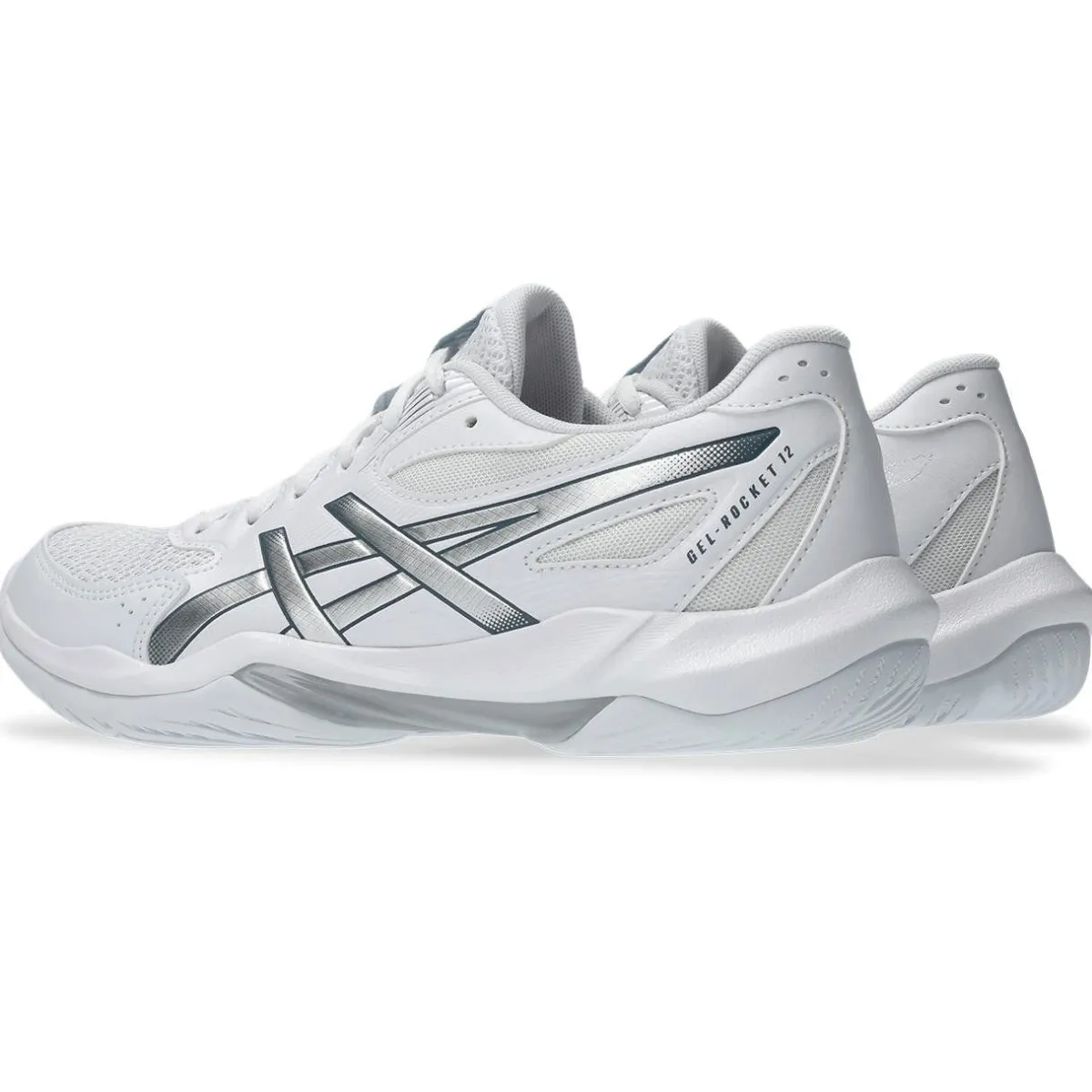 Asics Håndboldsko|Padelsko-Gel-Rocket 12 Indendørssko Dame White / Pure Silver