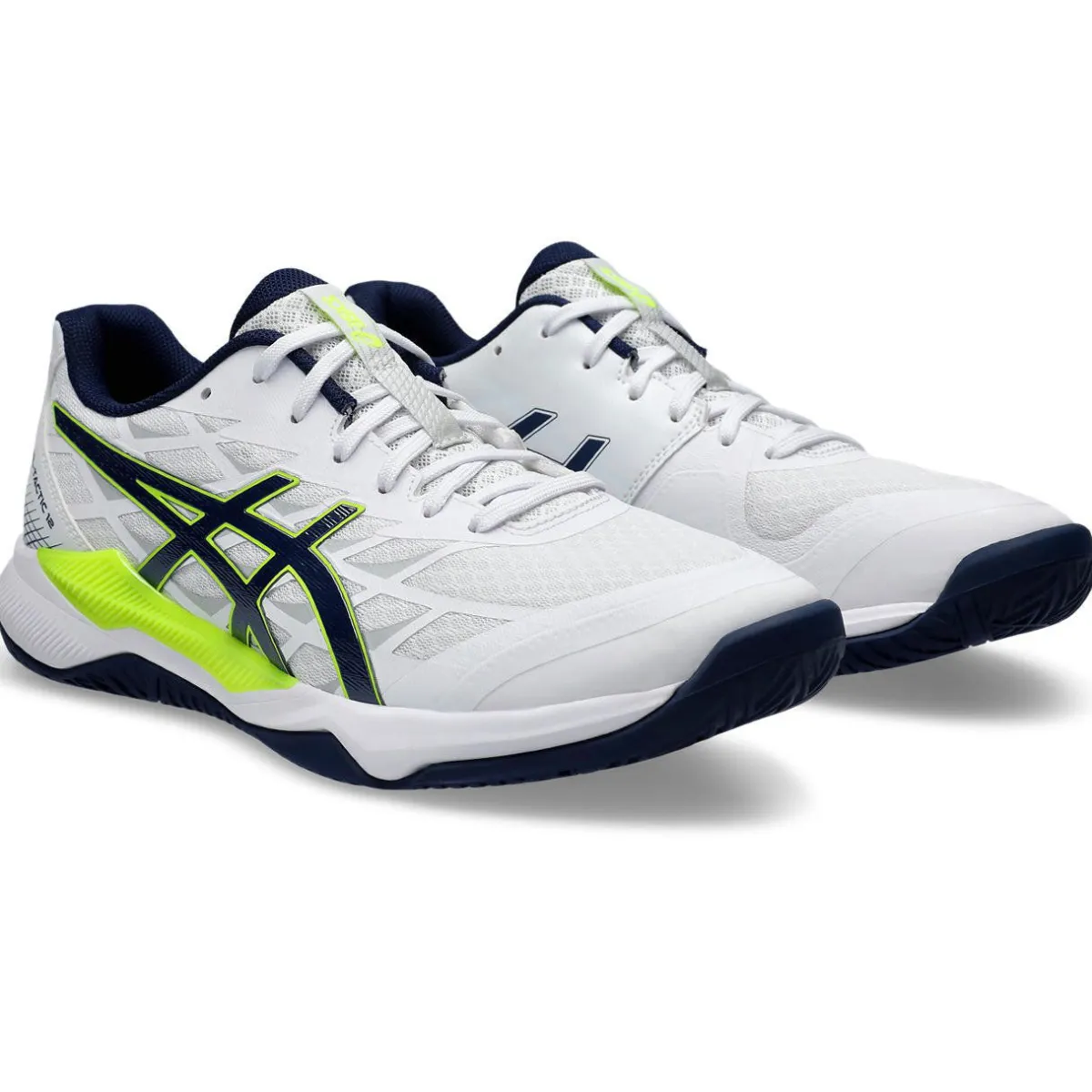 Asics Håndboldsko|Badmintonsko-Gel-Tactic 12 Indendørssko Herre White / Blue Expanse