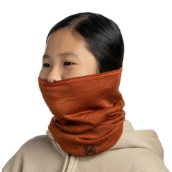 Buff Vintertøj|Vintertøj-Merino Lightweight Junior Halsedisse Børn  Solid Cinnamon