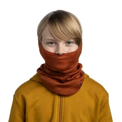 Buff Vintertøj|Vintertøj-Merino Lightweight Junior Halsedisse Børn Solid Cinnamon