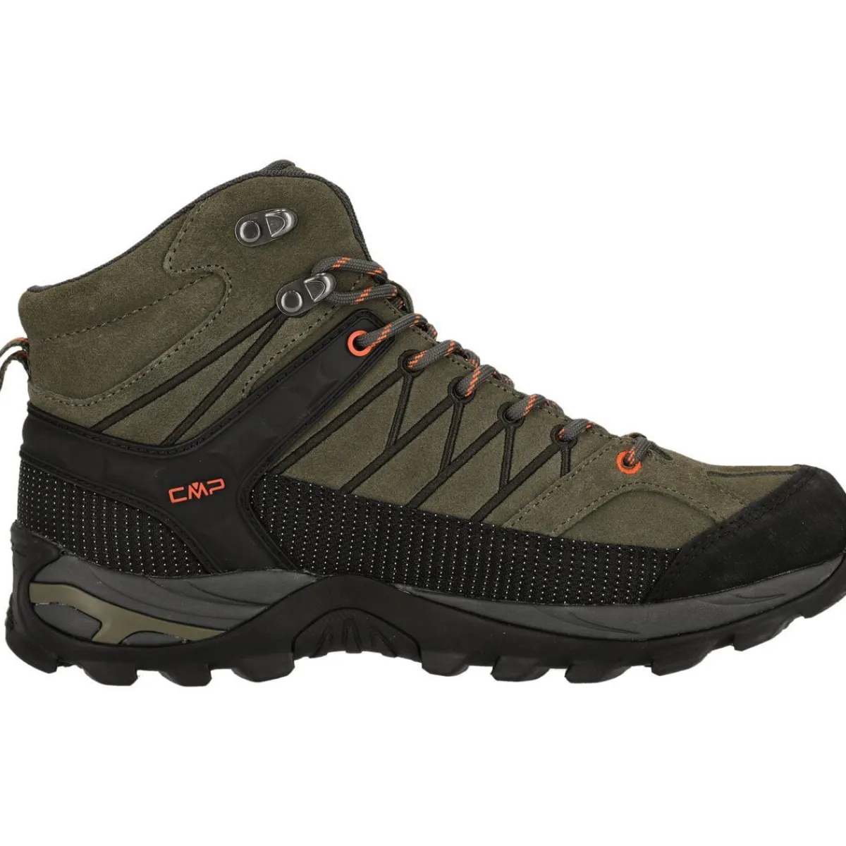 CMP Fodtøj|Vandrestøvler-Rigel Mid Trekking Herrestøvler, grøn 55ES Olive / Flame
