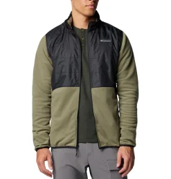 Columbia Beklædning|Outdoortøj-Basin Butte™ II Hybrid Fleecejakke Herre  Stone Green / Black