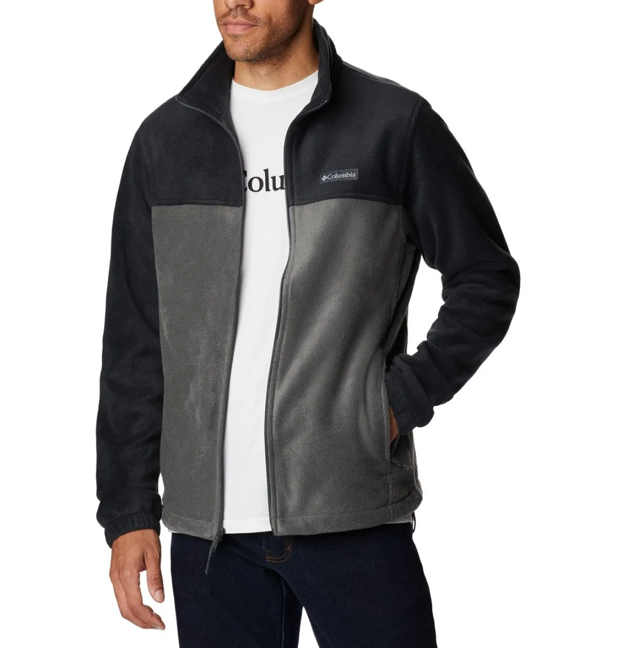 Columbia Beklædning|Outdoortøj-Steens Mountain Full Zip 2.0 Fleecejakke Herre Black / Grill