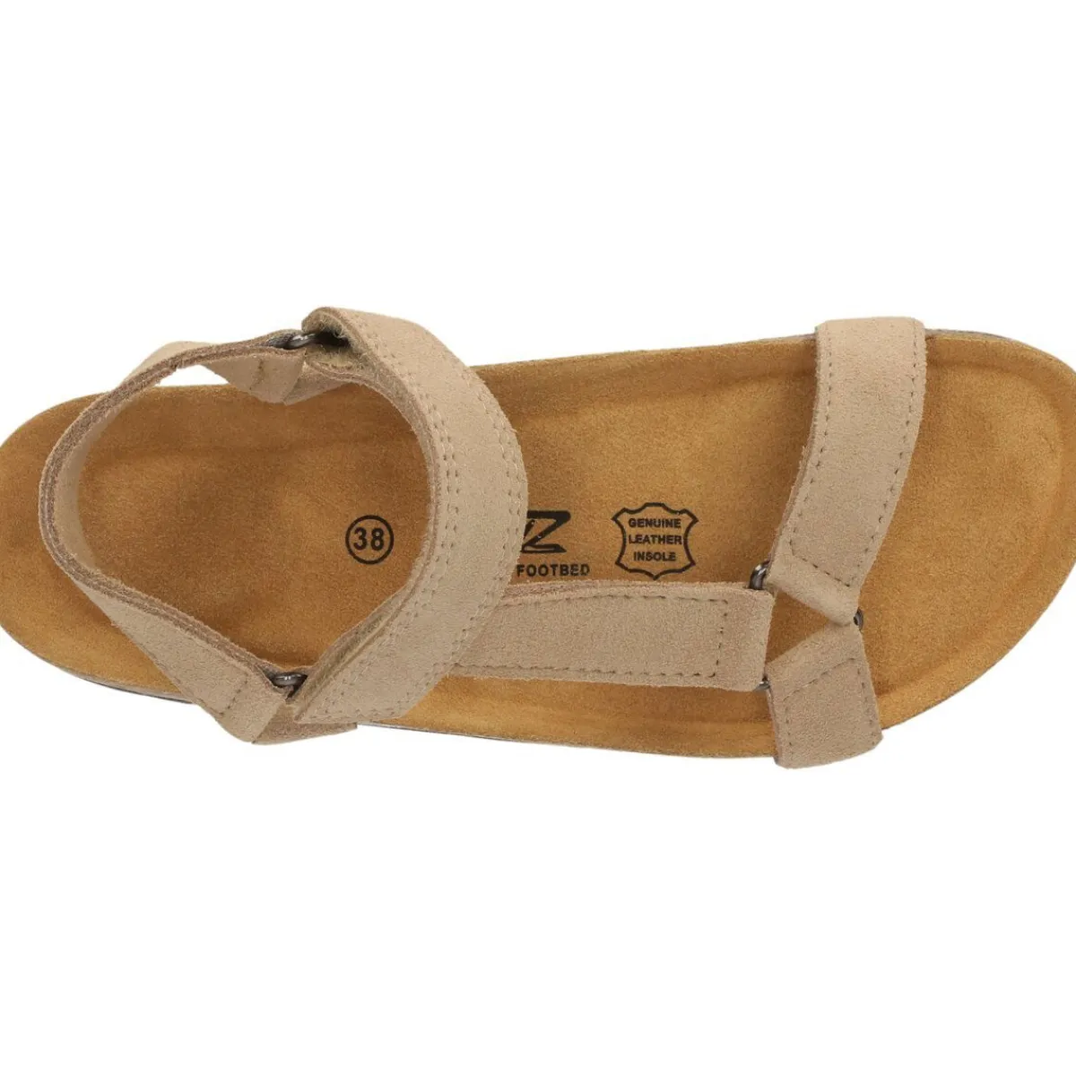 Cruz Sandaler-Cyprian Leather Cork Damesandal 3027 Timber Wolf