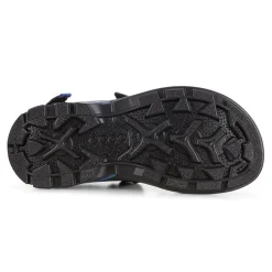 Ecco Sandaler-Biom Raft Børnesandal Black / Blue Sporty sandal i et smart design fra Ecco. Ecco Biom Raft sandal er lavet så den er utrolig let, og giver rigtig god støtte med dens ydersål lavet af PU. Der er tre velcro remme i sandalen, så man tilpasse den lige efter fodens form. En sandal med mange gode detaljer, bl.a.:- Tre justerbar velcro remme - Lavet af letvægts materialer - Ikke noget læder, så man kan gå på stranden med den- Natural Biom Motion teknologi anvendt- Ydersål i slidstærkt materiale Detaljer
