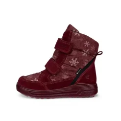 Ecco Vinterfodtøj|Vinterstøvler-Urban Snowboarder Gore-Tex Vinterstøvler Børn  Dark Ruby / Snowflake Print