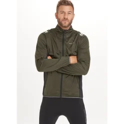 Endurance Løbetøj|Løbetøj-Diker 4-Way Stretch Løbejakke Herre, grøn