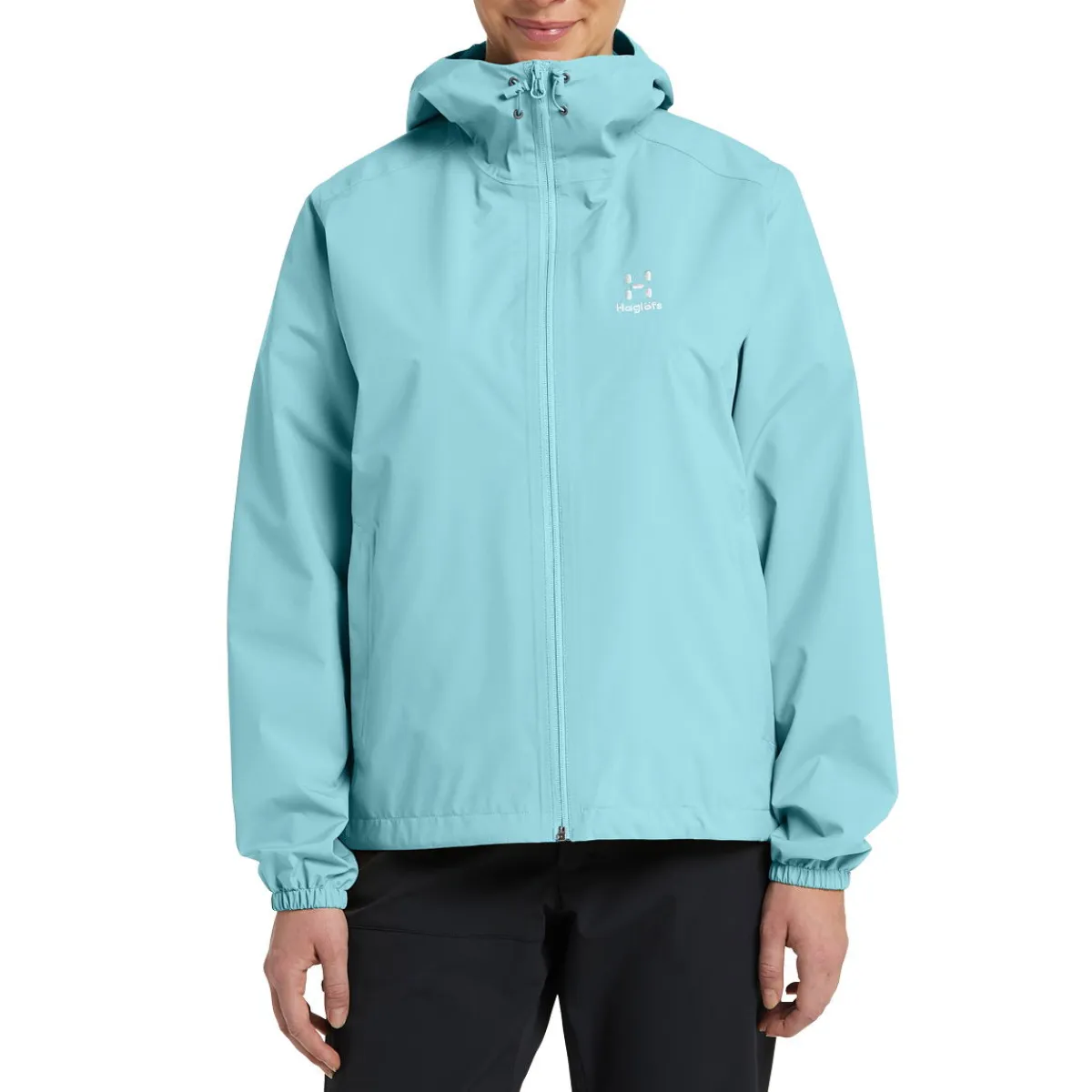 Haglöfs Regntøj|Regntøj-Buteo Regnjakke Dame, frost blue