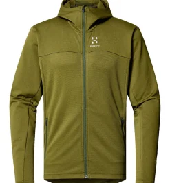 Haglöfs Vintertøj|Beklædning-Lark Hood Midlayer Trøje Herre, oliven OlivenVægt: 429 gramMateriale: Strikket stof, 93% genanvendt polyester, 7% elastan (Bluesign® godkendt)Haglöfs Lark Hood er en alsidig og komfortabel hoodie, skabt til hverdagsbrug og udendørsaktiviteter. Den har en justerbar hætte, som giver ekstra beskyttelse mod vind og vejr, samt en rummelig kængurulomme til opbevaring af småting eller til at varme hænderne. Ribkanter ved ærmer og talje sikrer en god pasform, og det klassiske design gør den nem at style til ethvert outfit.Lark Hood er et fremragende valg for dem, der søger en enkel, funktionel og stilfuld trøje, der kan bruges til både afslapning og aktivitet året rundt.Detaljer