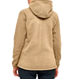 Haglöfs Beklædning|Outdoortøj-Malung Pile Hood Fleecetrøje Dame, sand