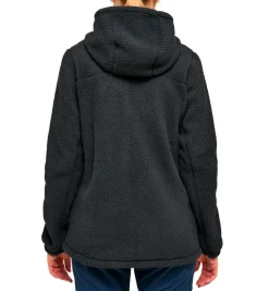 Haglöfs Outdoortøj|Beklædning-Malung Pile Hood Fleecetrøje Dame, Sort