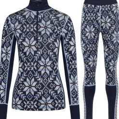 Kari traa Skitøj|Vintertøj-Else H/Z Merinould Skiundertøjssæt Dame, roy  Roy