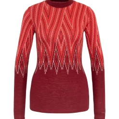 Kari traa Skitøj|Skitøj-Juliane Merinould Skiundertrøje Dame, rouge