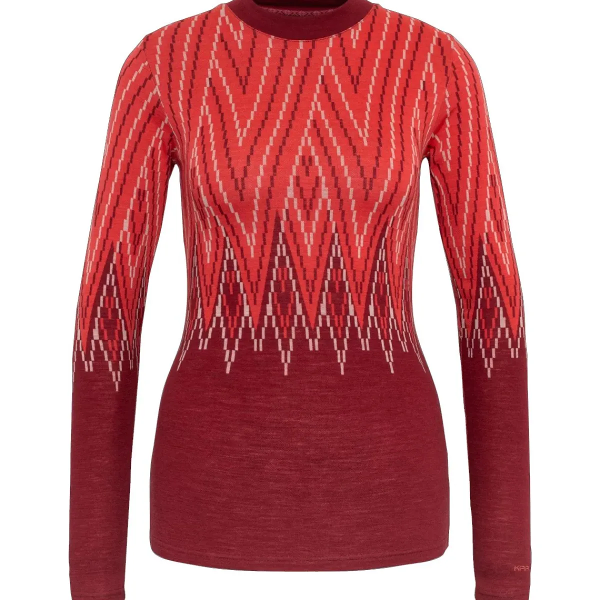 Kari traa Skitøj|Skitøj-Juliane Merinould Skiundertrøje Dame, rouge