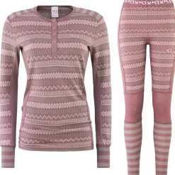 Kari traa Skitøj|Vintertøj-Åkle Merinould Skiundertøjssæt Dame  Taupe