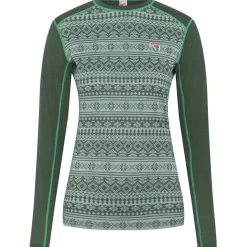 Kari traa Skitøj|Vintertøj-Mina Merinould Skiundertøjssæt Dame, Thyme