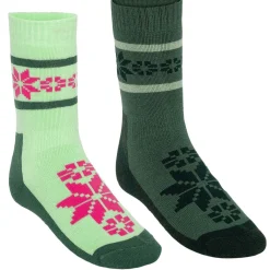 Kari traa Vintertøj-Rusa Strømper - 2 Pak  Basic Mint i 2 kontrastfarver