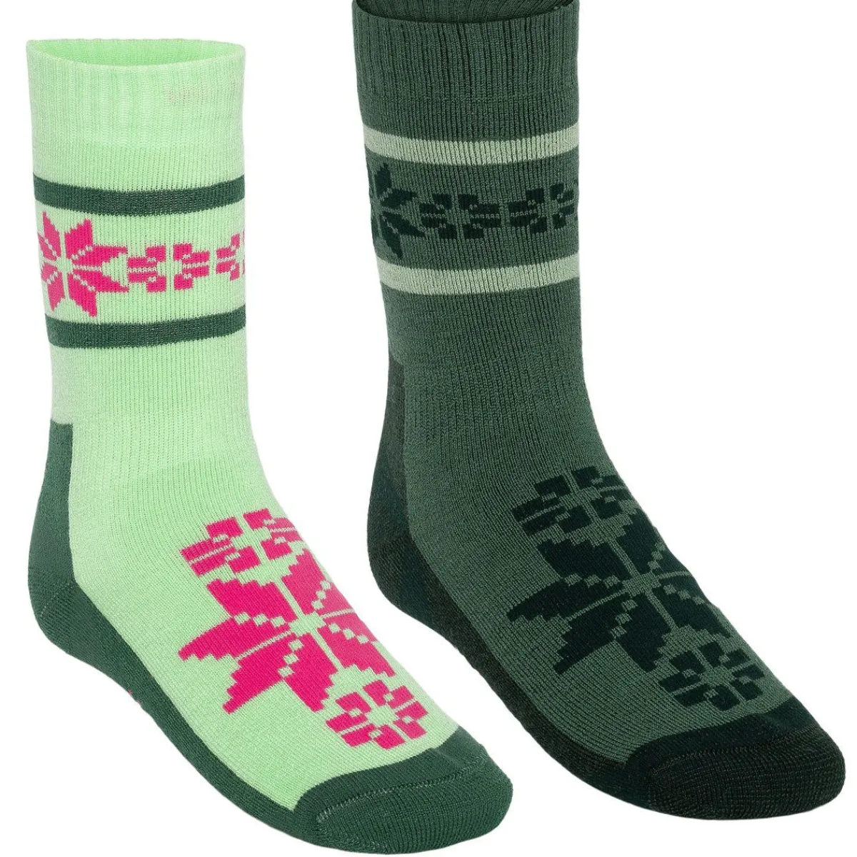 Kari traa Vintertøj-Rusa Strømper - 2 Pak Basic Mint i 2 kontrastfarver