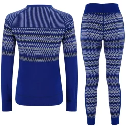 Kari traa Skitøj|Vintertøj-Silja Merinould Skiundertøjssæt Dame  Azure