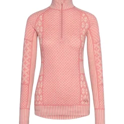 Kari traa Skitøj|Vintertøj-Smekker Half-Zip Skiundertrøje Dame, lotus  Lotus