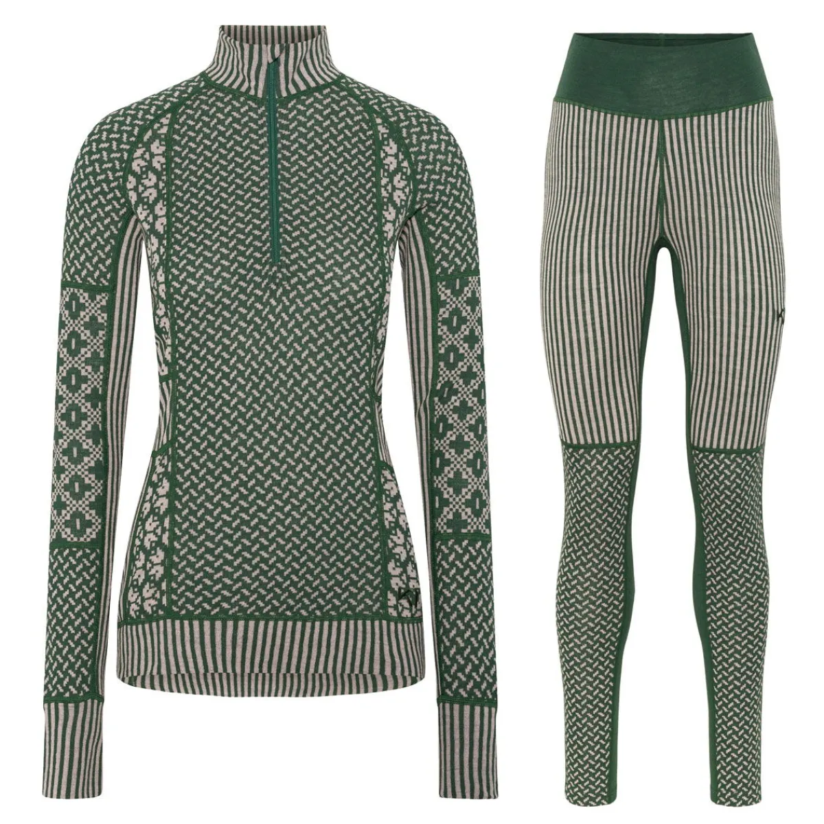 Kari traa Vintertøj|Skitøj-Smekker H/Z Merinould Skiundertøjssæt Dame, black Copy Black