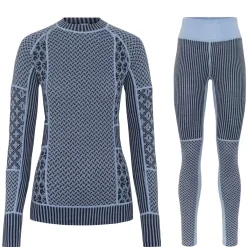 Kari traa Vintertøj|Skitøj-Smekker Merinould Skiundertøjssæt Dame, iris Iris