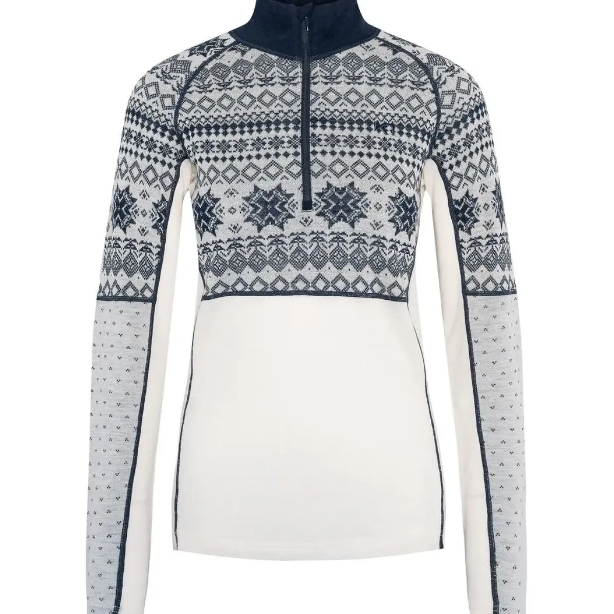 Kari traa Skitøj|Vintertøj-Vilma H/Z Merinould Skiundertrøje Dame, nwhite Nwhite