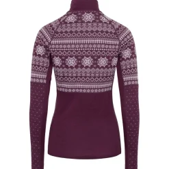 Kari traa Skitøj|Vintertøj-Vilma H/Z Merinould Skiundertøjssæt Dame, wine  Wine