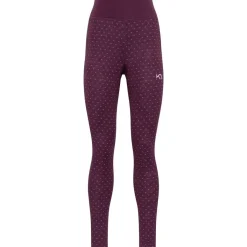 Kari traa Skitøj|Vintertøj-Vilma H/Z Merinould Skiundertøjssæt Dame, wine  Wine