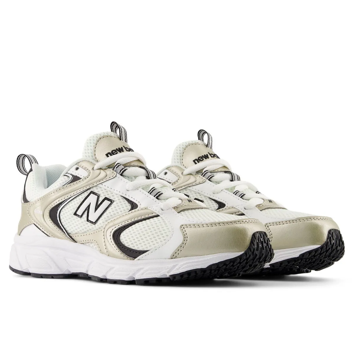 New Balance Sneakers|Sneakers-408 Sneakers Sea Salt / White / Light Gold Metallic / Black