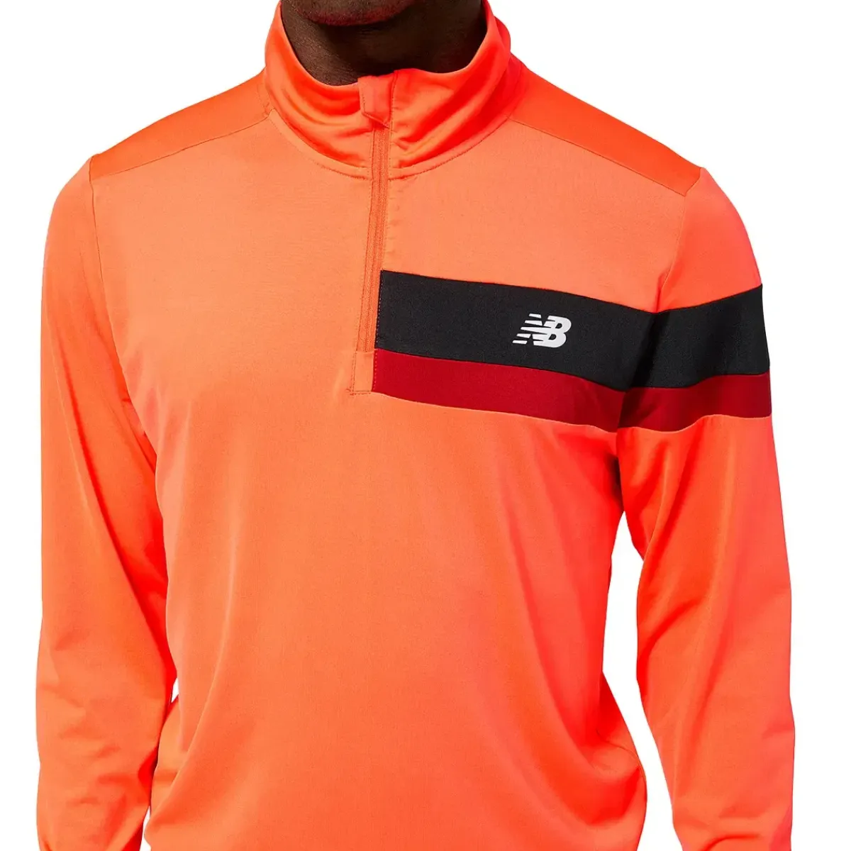New Balance Outdoortøj|Løbetøj-Accelerate Half Zip Løbetrøje Herre Electric Red