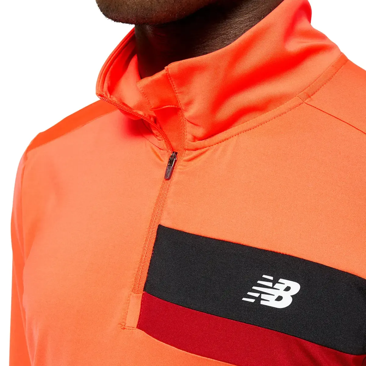 New Balance Outdoortøj|Løbetøj-Accelerate Half Zip Løbetrøje Herre Electric Red