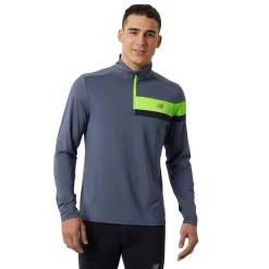 New Balance Outdoortøj|Løbetøj-Accelerate Half Zip Løbetrøje Herre Hi-lite