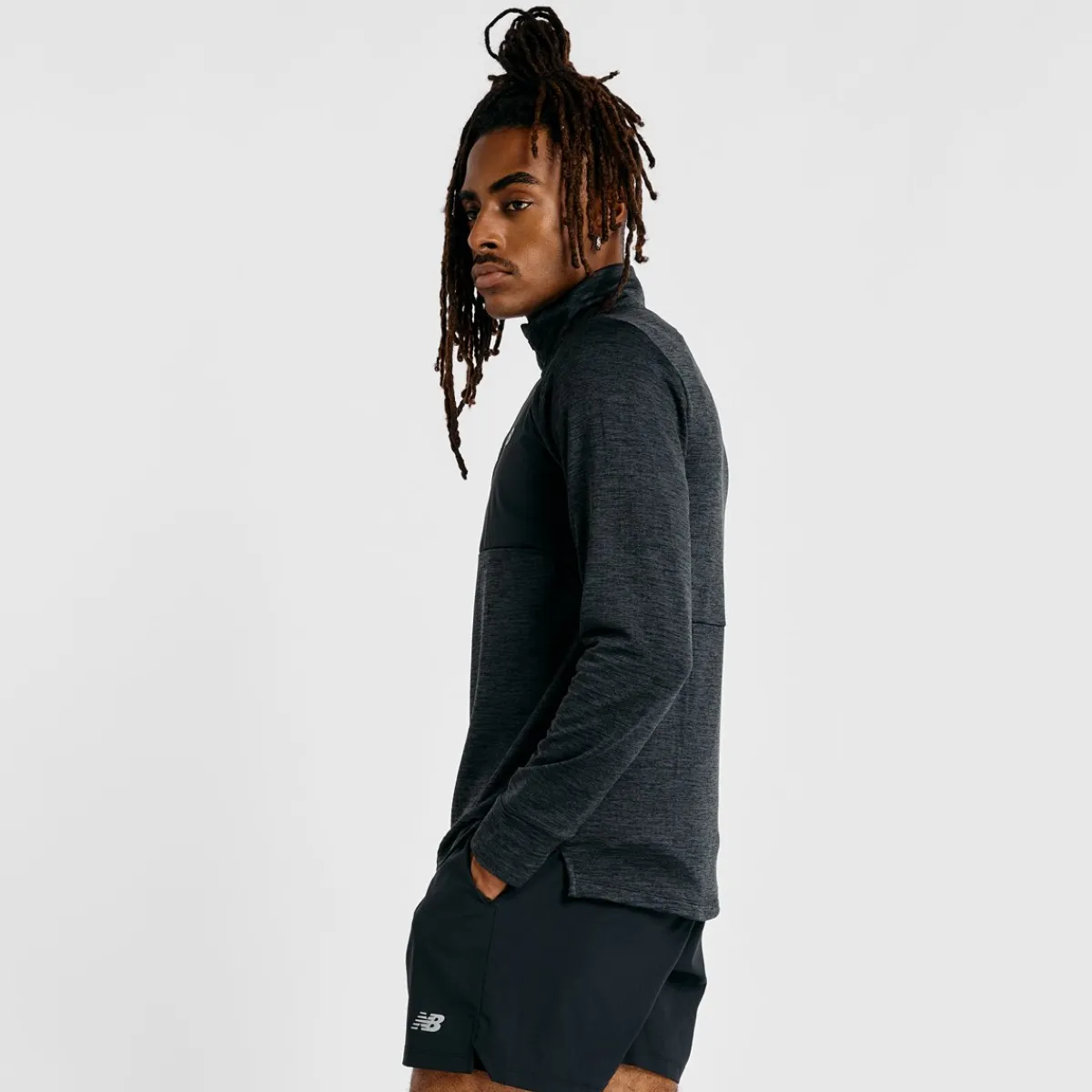 New Balance Beklædning|Løbetøj-Athletics Heat Grid Half-Zip Midlayer Herre