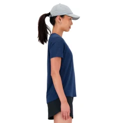 New Balance Træningstøj|Løbetøj-Athletics Løbe T-Shirt Dame  NB Navy Heather