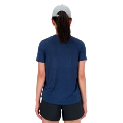 New Balance Træningstøj|Løbetøj-Athletics Løbe T-Shirt Dame  NB Navy Heather