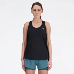 New Balance Træningstøj|Løbetøj-Athletics Løbetop Dame  Black Heather