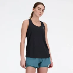New Balance Træningstøj|Løbetøj-Athletics Løbetop Dame  Black Heather
