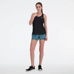 New Balance Træningstøj|Løbetøj-Athletics Løbetop Dame  Black Heather